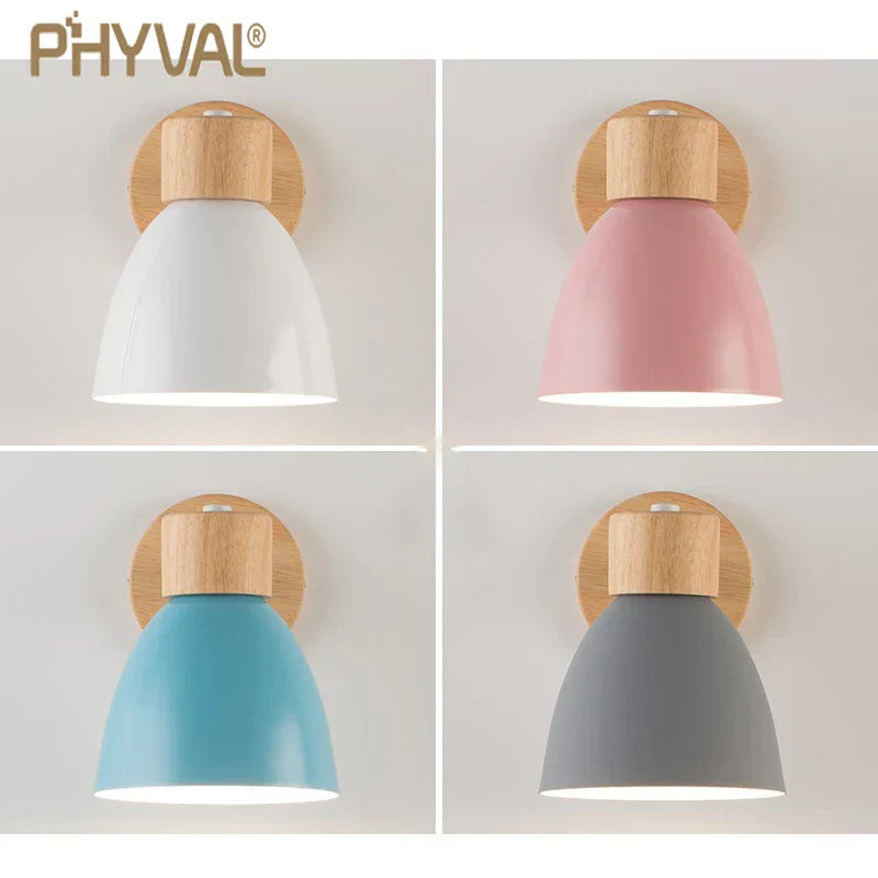 Modern Wooden Swing Arm Wall Lamp