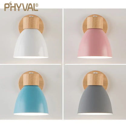 Modern Wooden Swing Arm Wall Lamp