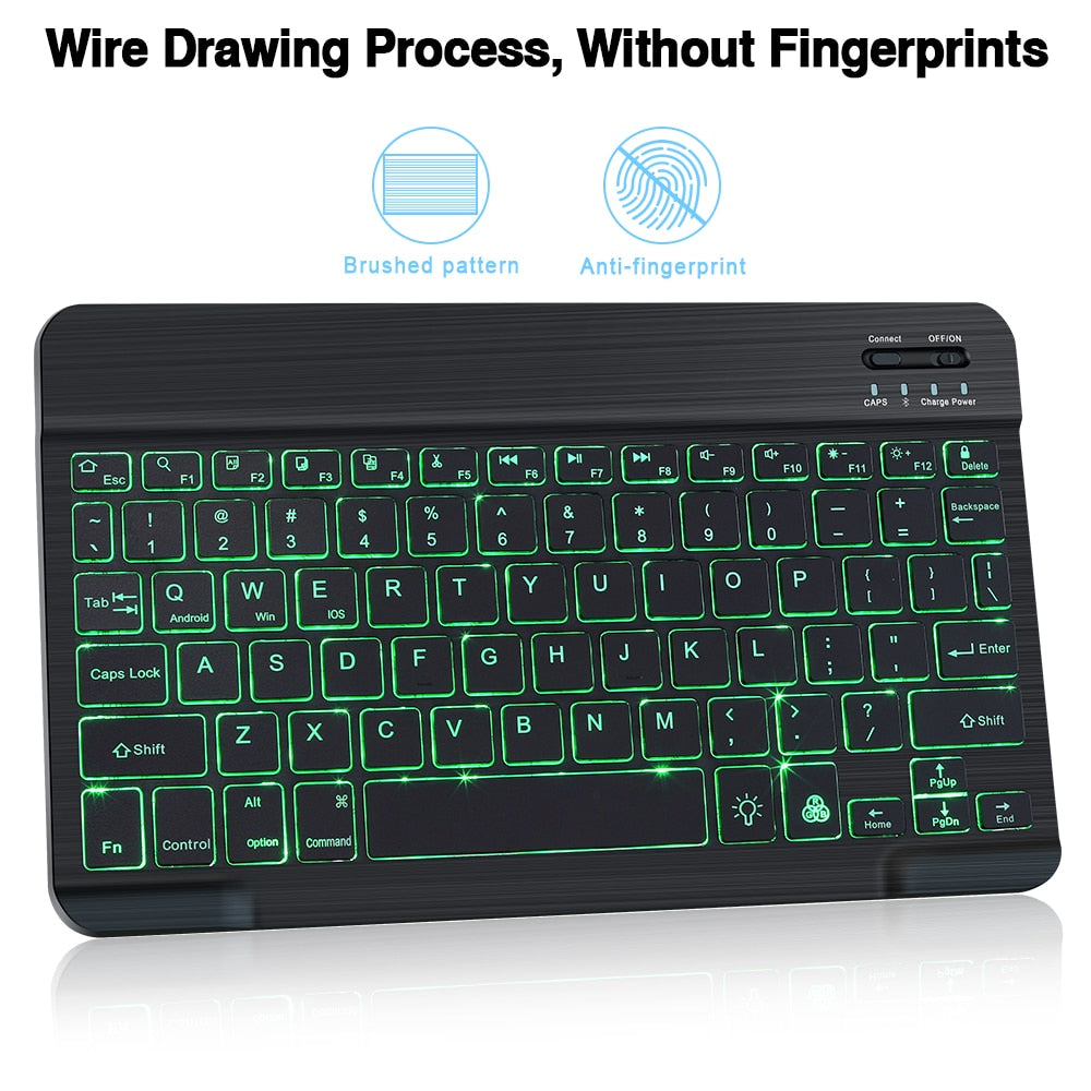 Compact Wireless Bluetooth Keyboard Mouse Combo