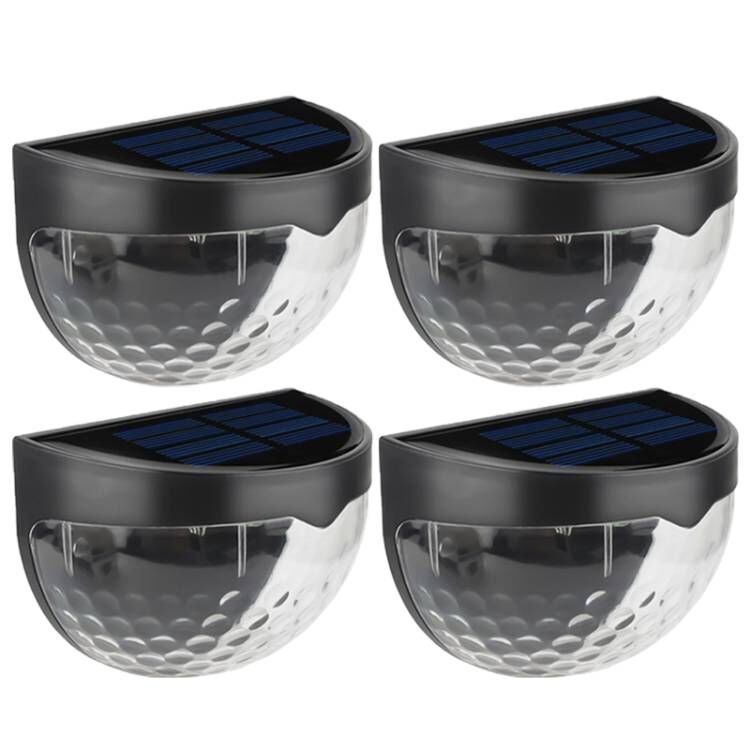 Black Outdoor Solar Wall Light with Modern Glow