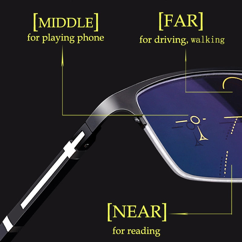 Stylish Progressive Blue Blocker Glasses