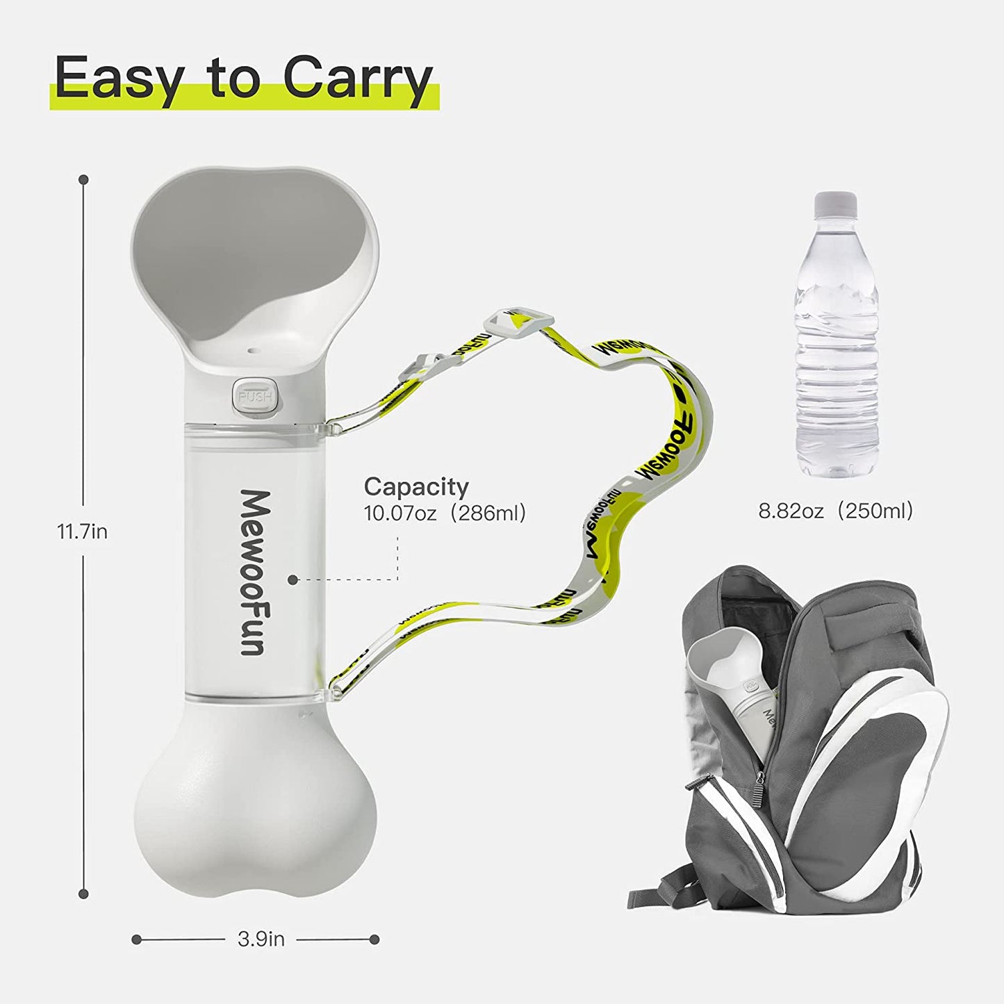 Fesara Cute Dog Bone Water Bottle