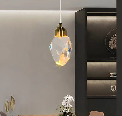 Elegant Glass Chandelier with Modern LED Lights - Fesara