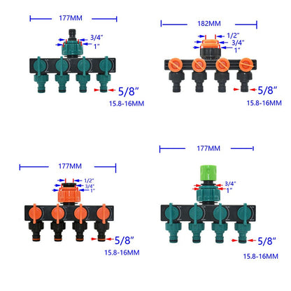 4-Way Outdoor Water Splitter Valve