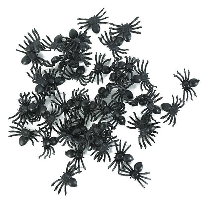 Glowing Spider Halloween Decorations 50 Pack