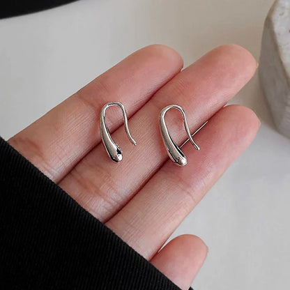 Delicate Sterling Silver Teardrop Hook Earrings