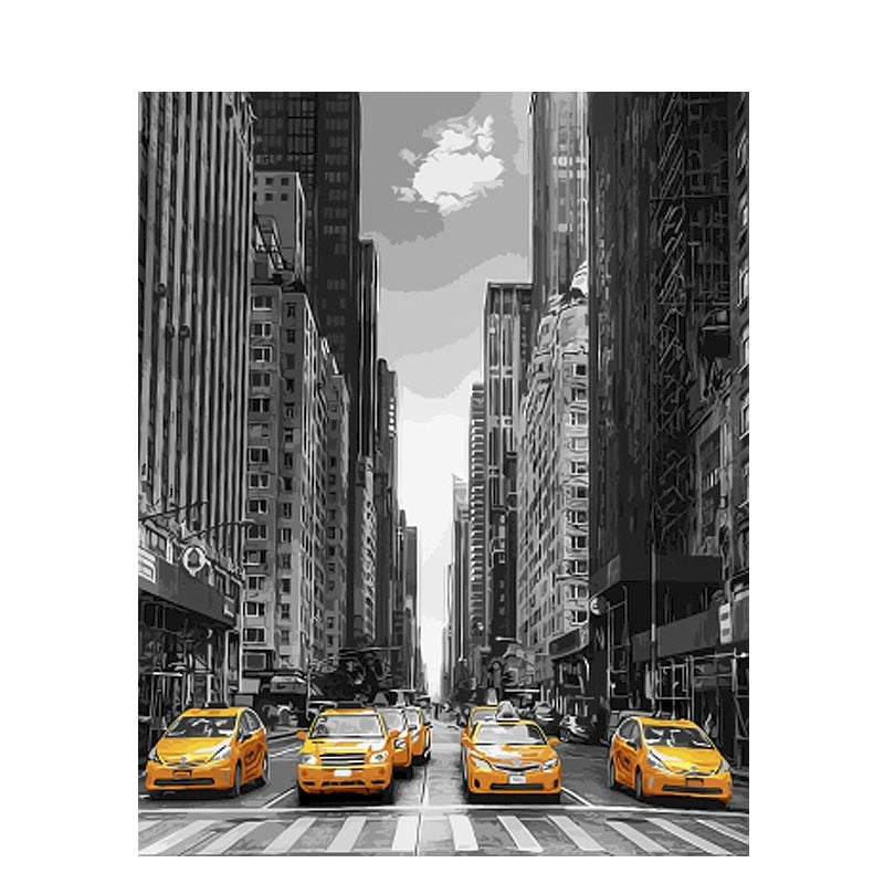 Colorful Cityscape Paint by Numbers Kit