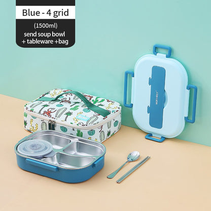 Insulated Kids Lunch Container with Multiple Compartments