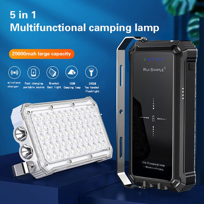 Portable Wireless LED Desk Lamp Power Bank Charger