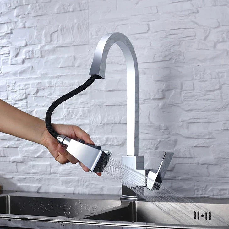 Contemporary Swing Kitchen Faucet – Sleek Stainless Steel Mixer Tap