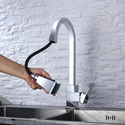 Contemporary Swing Kitchen Faucet – Sleek Stainless Steel Mixer Tap