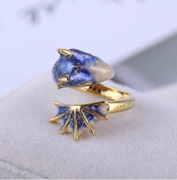 Fantasy Dragon Adjustable Color Ring
