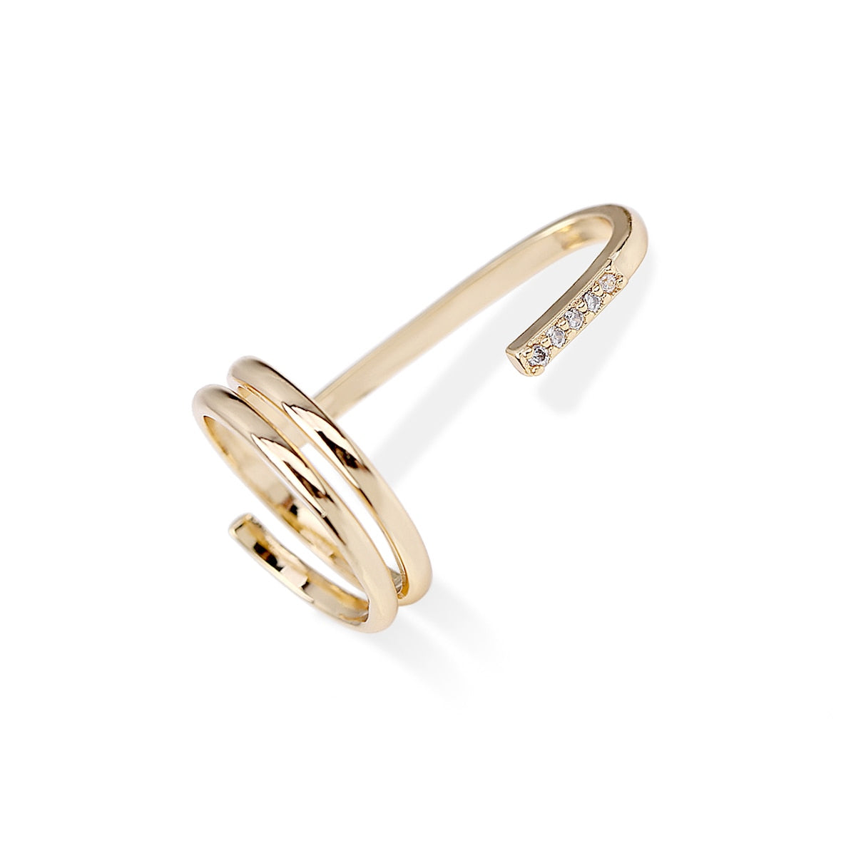 Edgy Metal Stacking Nail Rings