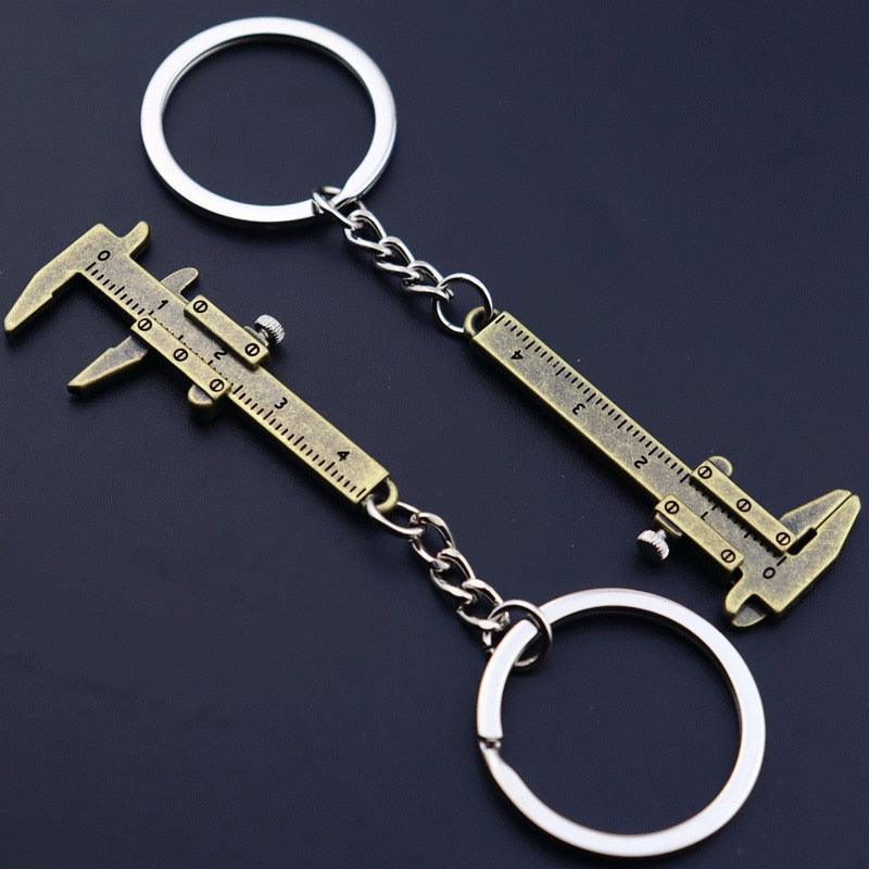 Compact Pocket Caliper Keychain Tool