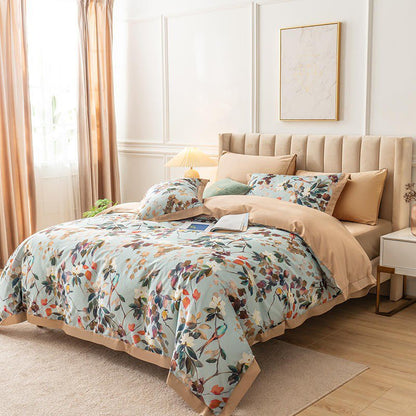Soft Floral Cotton Bed Sheet Set