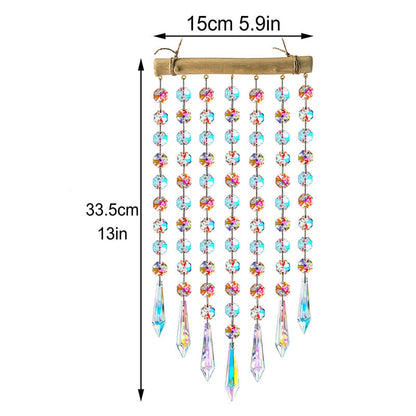 Sparkling Glass Window Wind Chime Decor