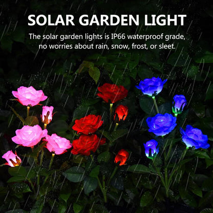 Outdoor Solar Powered Rose Garden Lamp