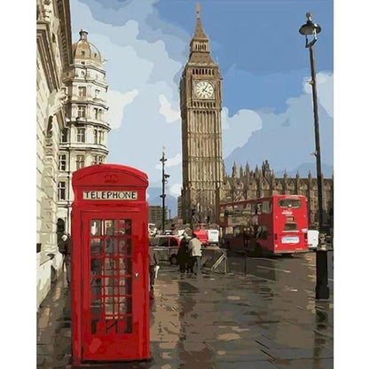 Colorful Cityscape Paint by Numbers Kit