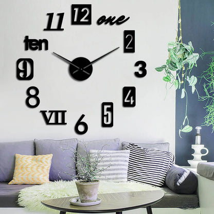 Quiet Large Wall Clock Classic Home Decor - Fesara