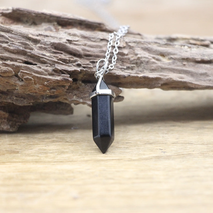 Boho Gemstone Chakra Pendant Necklace - Fesara