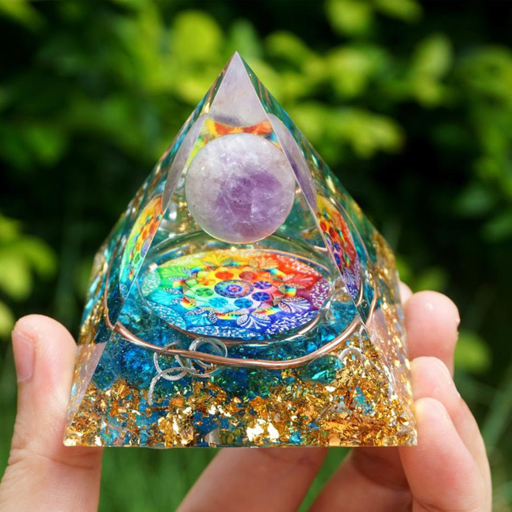 Fesara | Healing Crystal Pyramid | Positive Home Decor