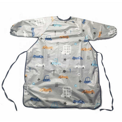 Soft Baby Bib with Sleeves - Waterproof Kids Feeding Bib