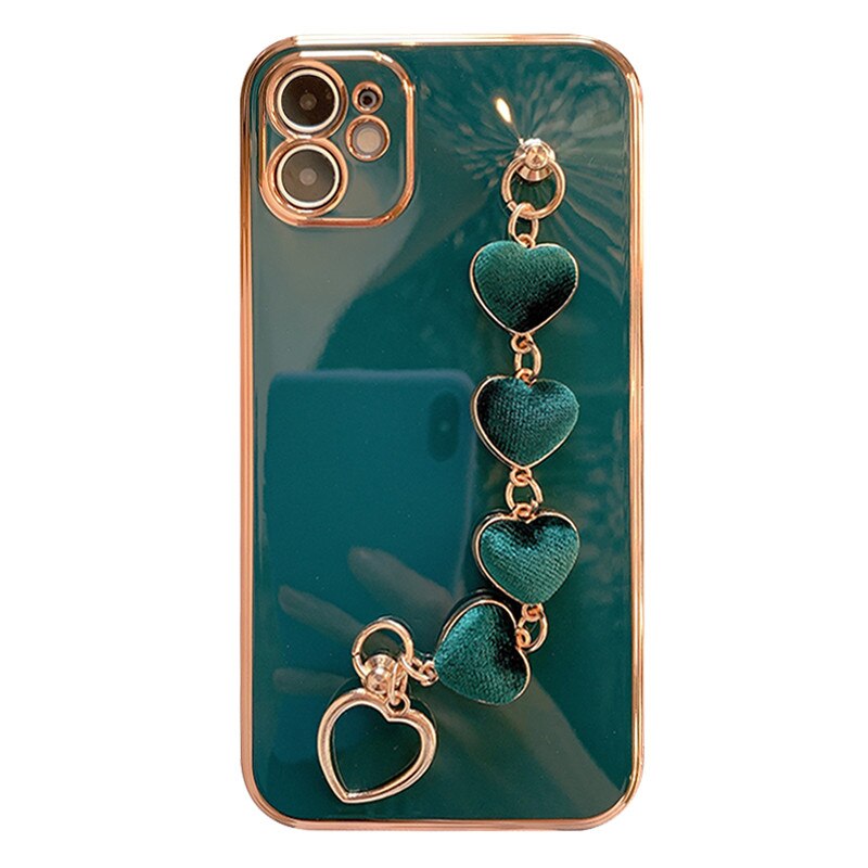 Luxury Gold Heart Phone Cover