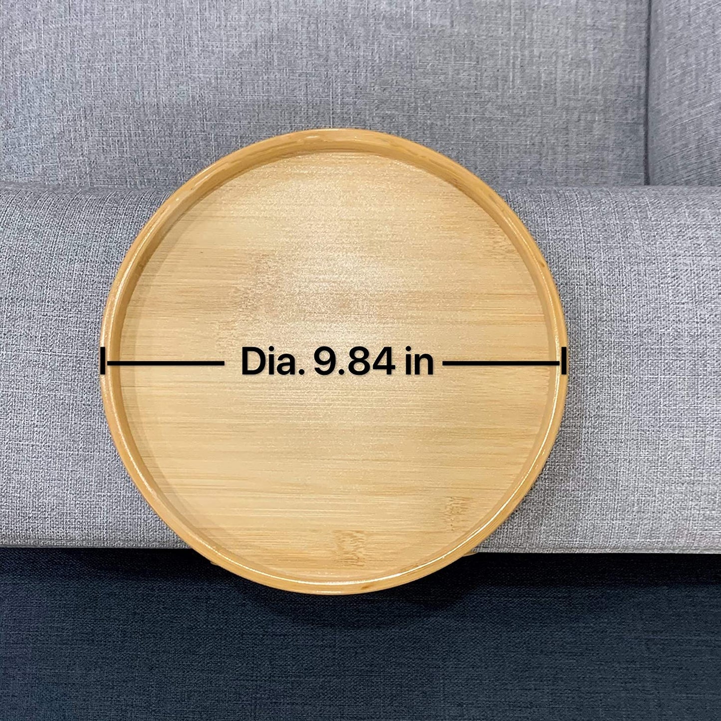 Natural Bamboo Sofa Tray Table Clip On