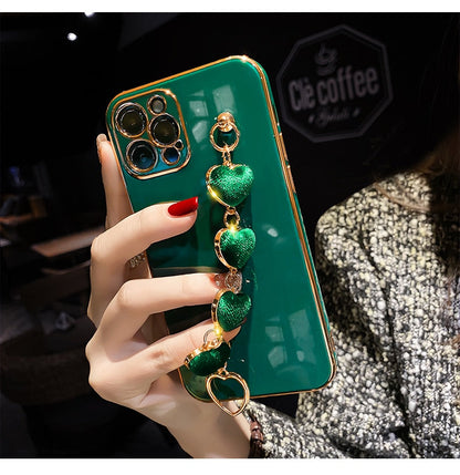 Luxury Gold Heart Phone Cover