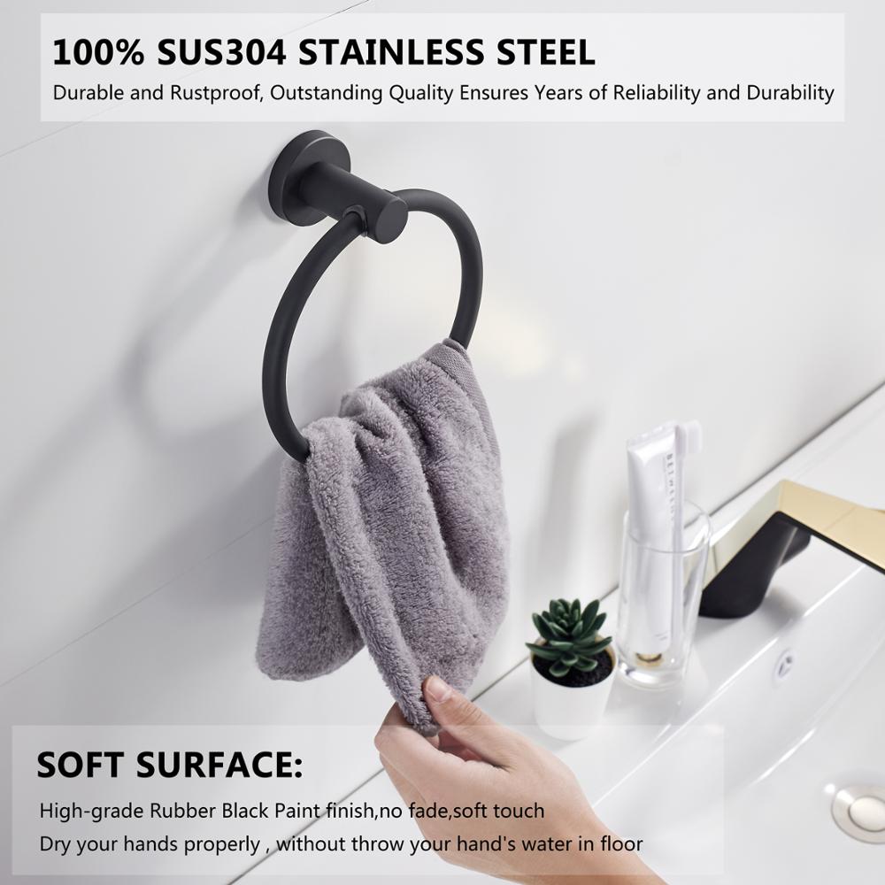 Chrome Round Bathroom Towel Holder