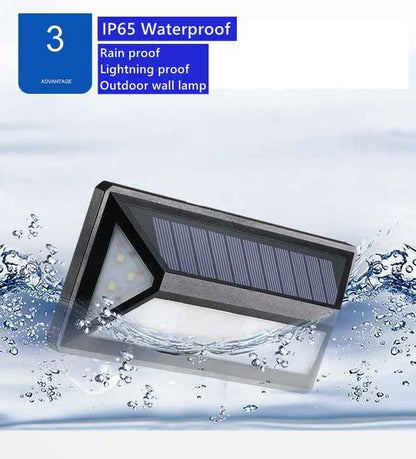 Outdoor Solar Powered Wall Lamp with Motion Sensor