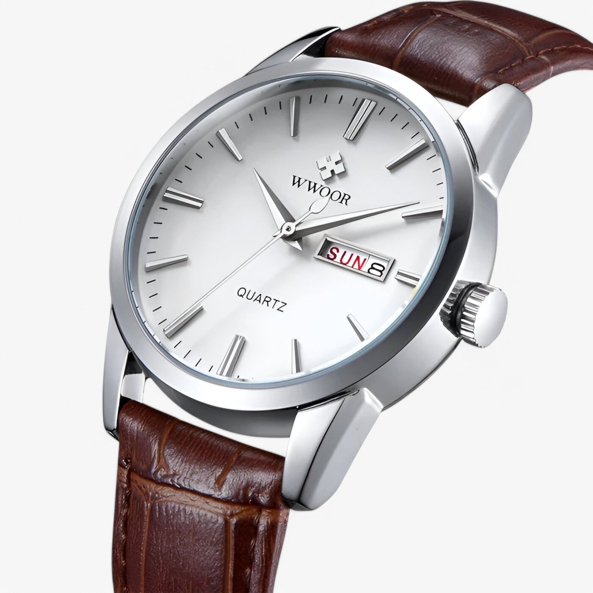Stylish Genuine Leather Wrist Watch - Fesara
