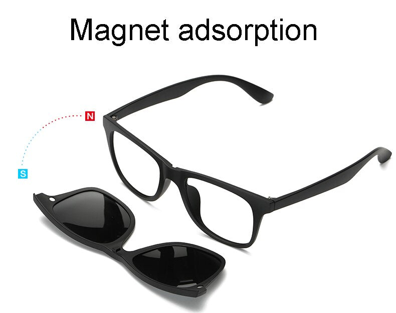 Stylish Polarized Sunglasses with Magnetic Lenses