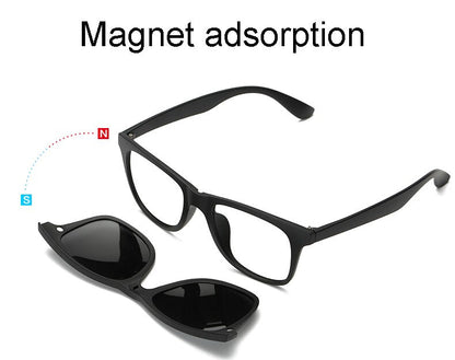Stylish Polarized Sunglasses with Magnetic Lenses