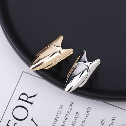 Edgy Metal Stacking Nail Rings