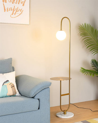 Space Saving Floor Lamp with Shelf