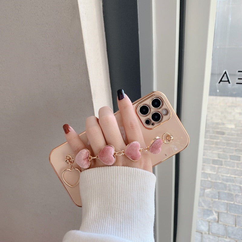 Luxury Gold Heart Phone Cover