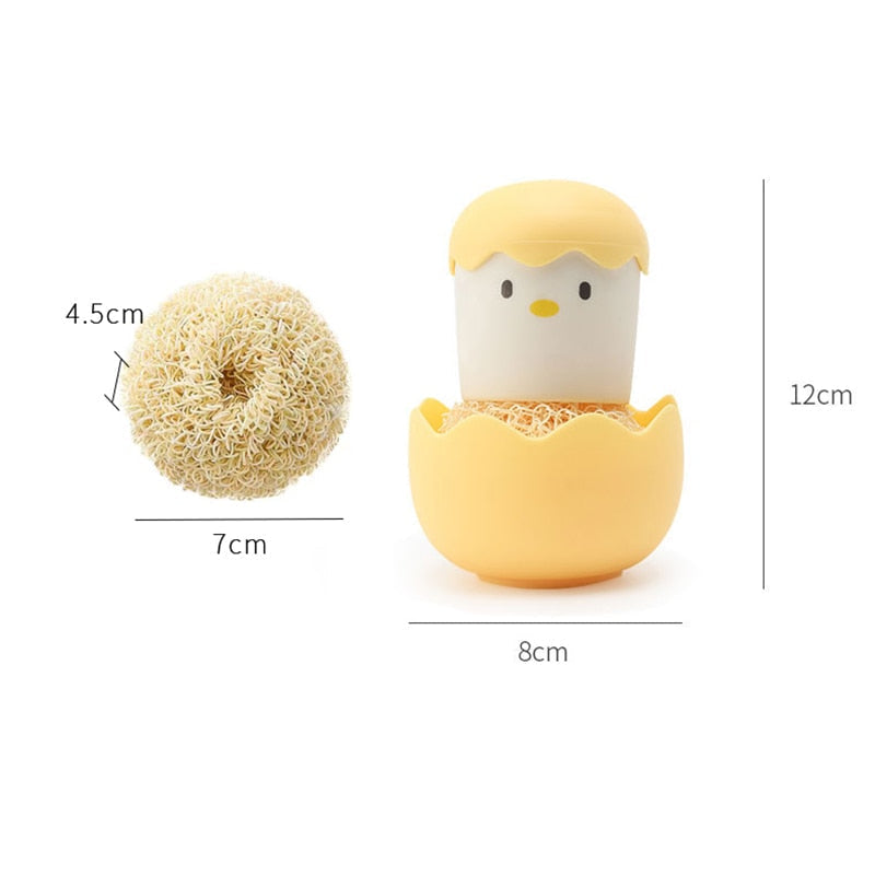 Colorful Egg Shaped Kitchen Scrub Brush
