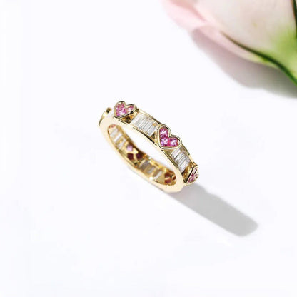 Elegant Heart Shaped Diamond Engagement Ring