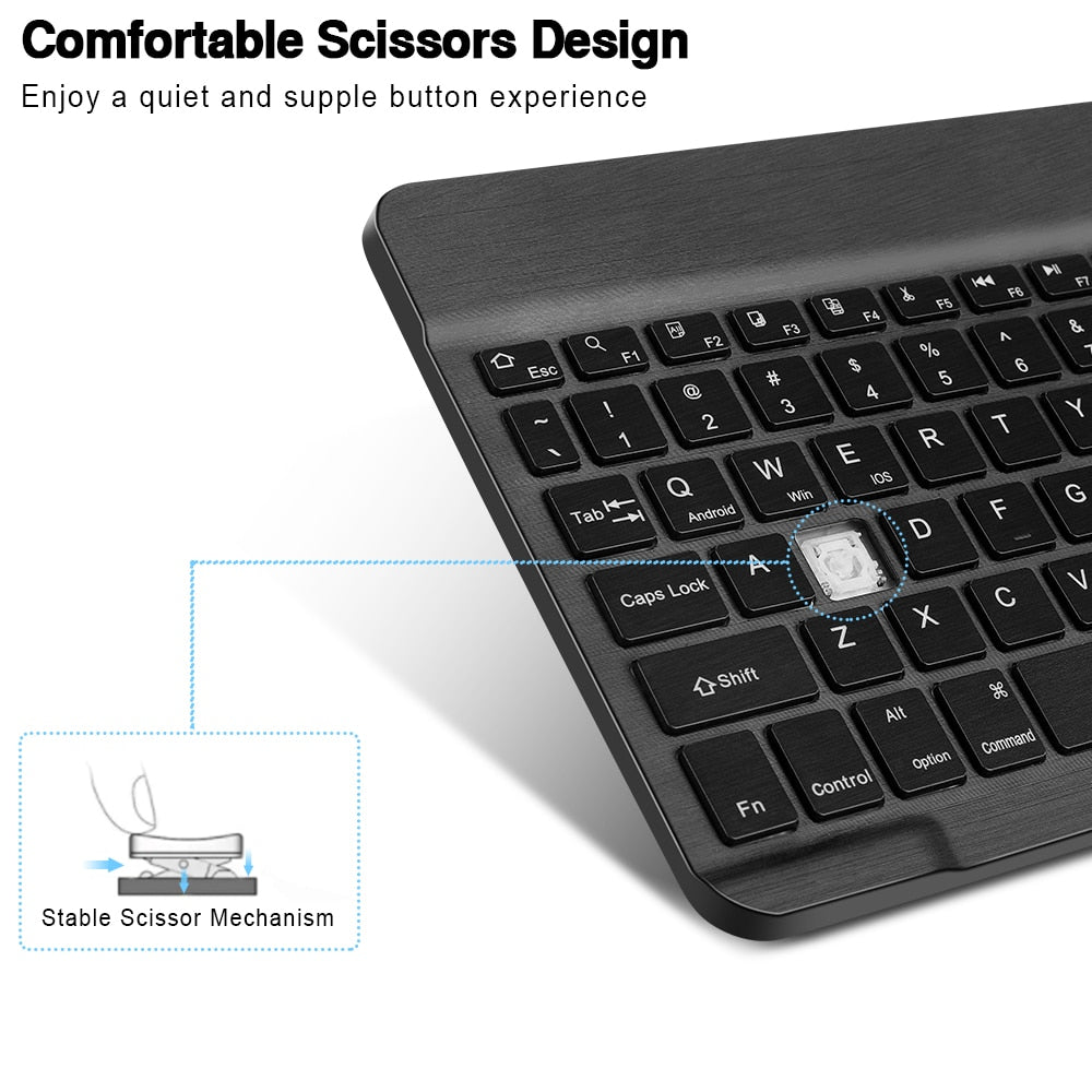 Compact Wireless Bluetooth Keyboard Mouse Combo