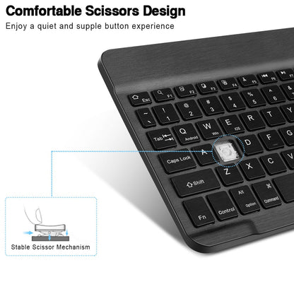Compact Wireless Bluetooth Keyboard Mouse Combo