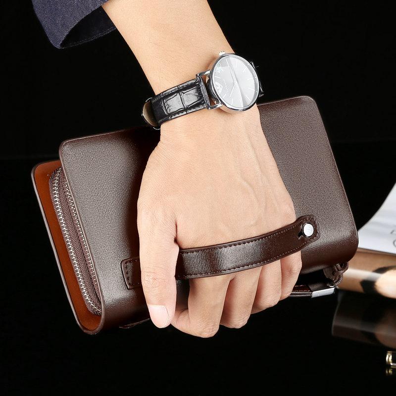 Classic Leather Clutch Wallet for Men