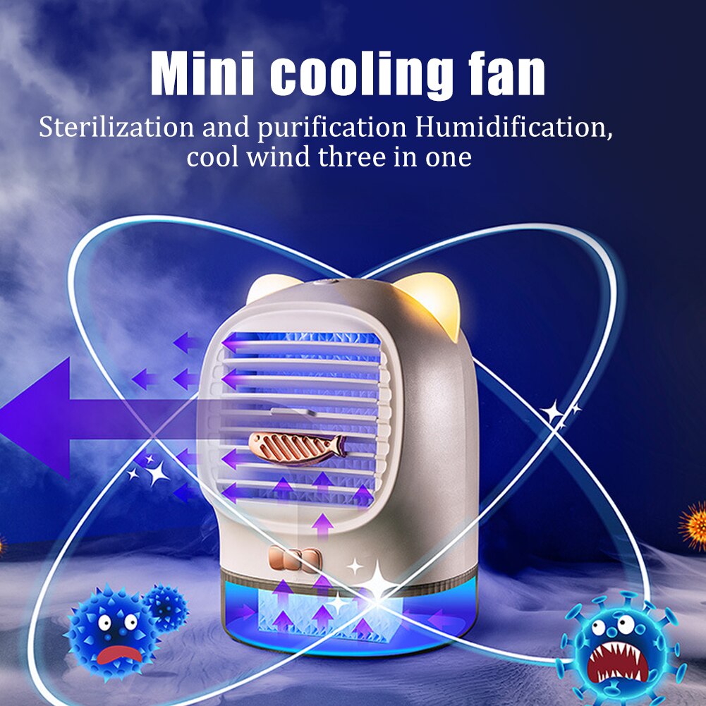 Compact Lucky Cat Air Purifier Humidifier