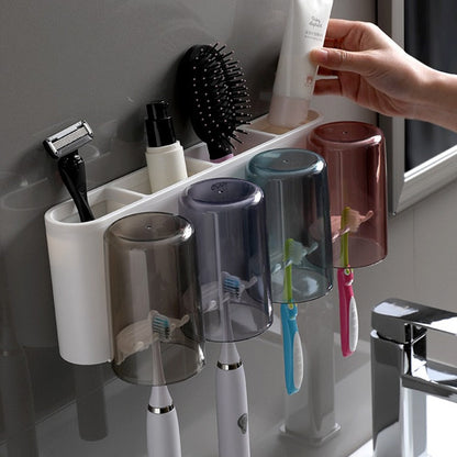 Space Saving Bathroom Storage Toothbrush Holder