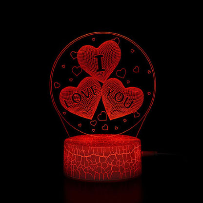 Colorful 3D Bedroom Night Light Lamp