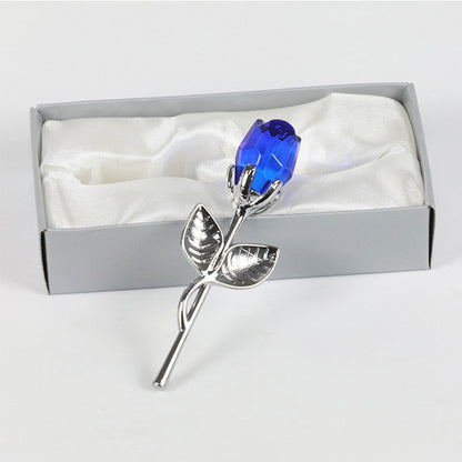 Elegant Rose Crystal Jewelry Boxed Gift