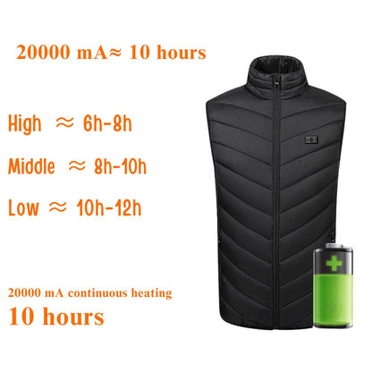 Warm Thermal Vest Adjustable Rechargeable Body Warmer