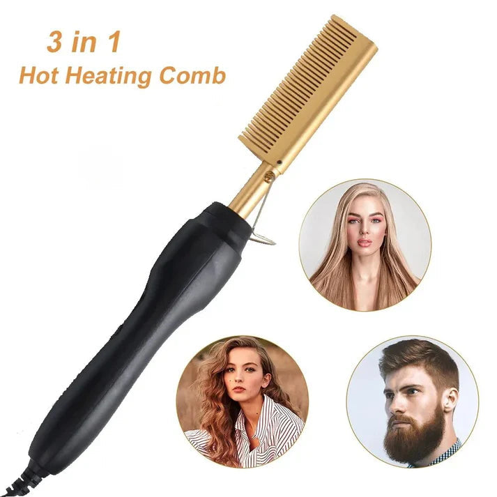 HeatCraft | Hair Straightening Hot Comb – Beard & Hair Styling Tool for Men 3