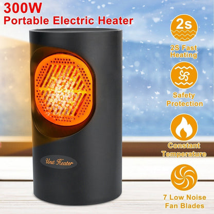 Space Saving 300W Electric Portable Heater - Fesara