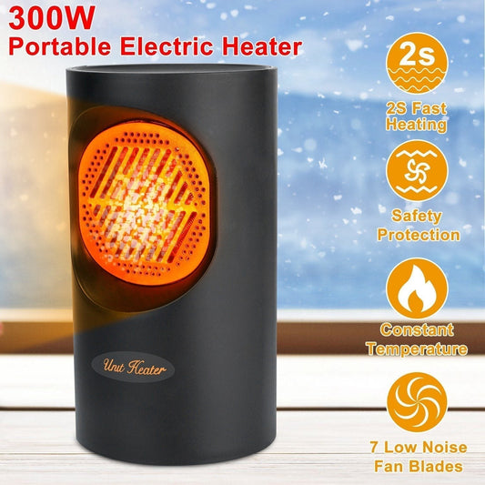 Space Saving 300W Electric Portable Heater - Fesara